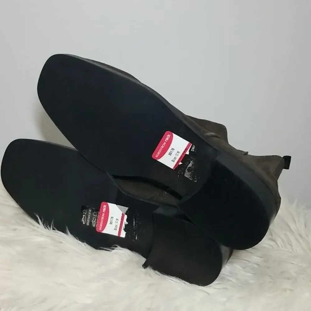 AllSaints Seth Suede Chelsea Boots Bitter Chocolate Men's Size 12 EU 45 NWT